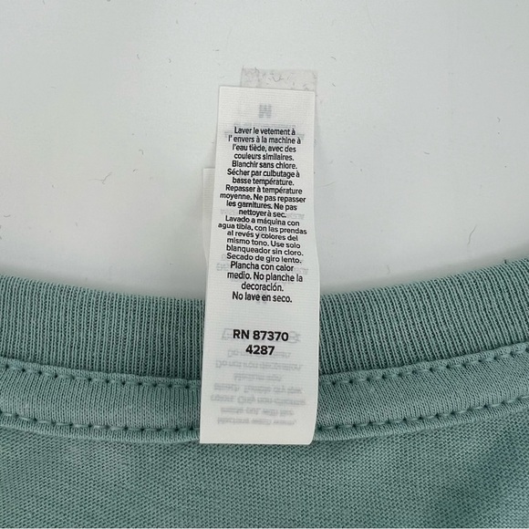 PatrioticT-Shirt Womens Medium Green with Flag Short Sleeve Crew Neck All Cotton - Picture 4 of 4